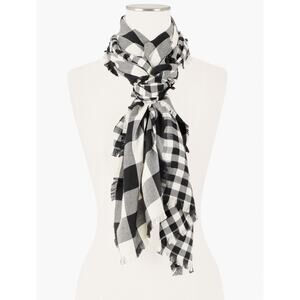 Talbots Buffalo Plaid Block Oblong Scarf